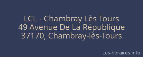 LCL - Chambray Lès Tours