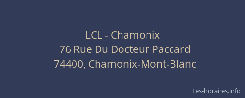 LCL - Chamonix