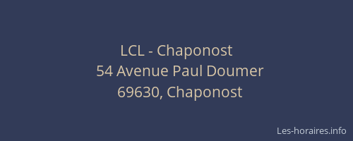 LCL - Chaponost