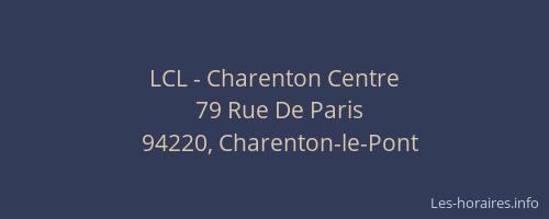 LCL - Charenton Centre