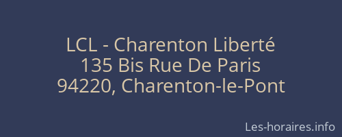 LCL - Charenton Liberté