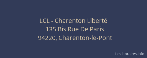 LCL - Charenton Liberté