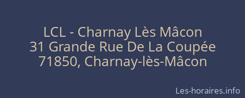 LCL - Charnay Lès Mâcon