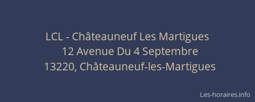 LCL - Châteauneuf Les Martigues