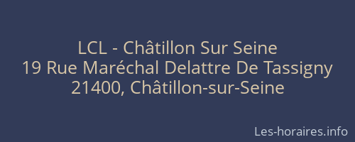 LCL - Châtillon Sur Seine