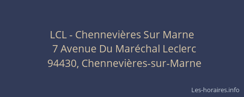 LCL - Chennevières Sur Marne