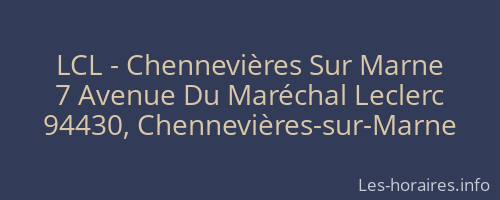 LCL - Chennevières Sur Marne