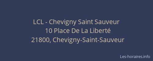 LCL - Chevigny Saint Sauveur