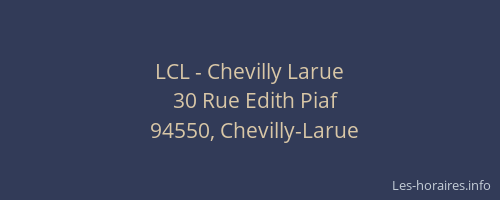LCL - Chevilly Larue