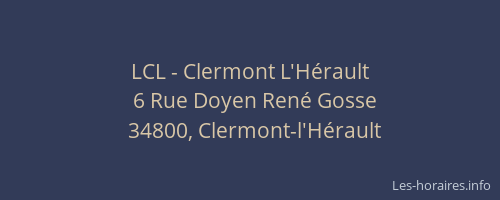 LCL - Clermont L'Hérault