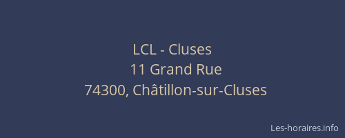 LCL - Cluses
