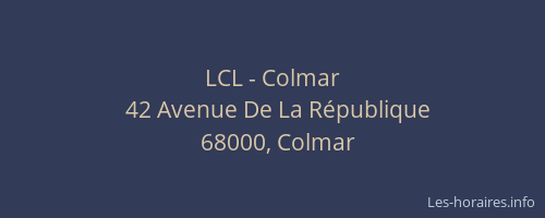 LCL - Colmar