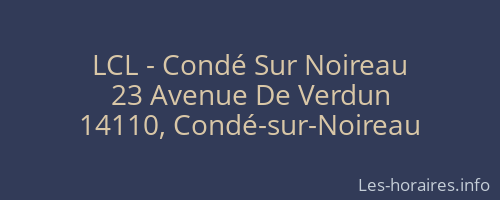 LCL - Condé Sur Noireau