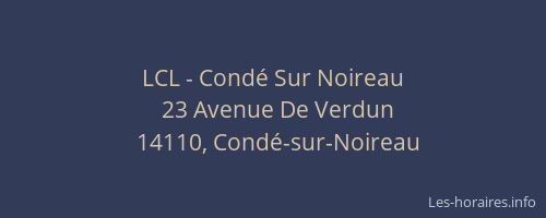 LCL - Cond&eacute; Sur Noireau
