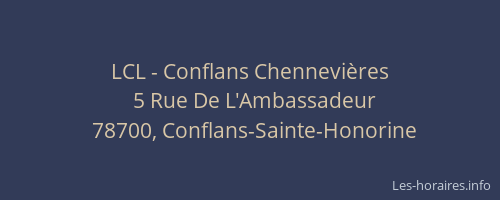 LCL - Conflans Chennevières