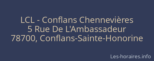 LCL - Conflans Chennevières