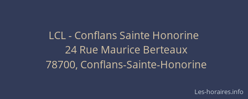 LCL - Conflans Sainte Honorine
