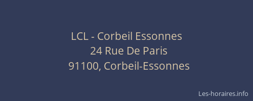 LCL - Corbeil Essonnes