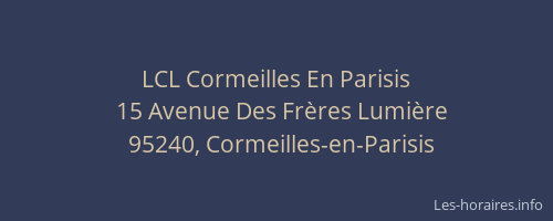 LCL Cormeilles En Parisis