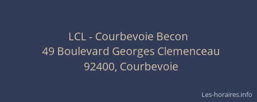 LCL - Courbevoie Becon