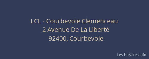 LCL - Courbevoie Clemenceau