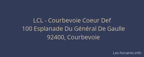 LCL - Courbevoie Coeur Def