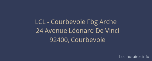 LCL - Courbevoie Fbg Arche