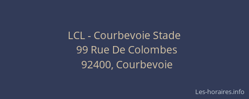 LCL - Courbevoie Stade