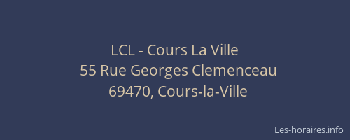 LCL - Cours La Ville