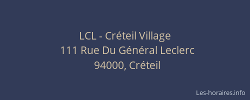 LCL - Créteil Village