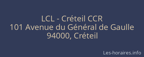 LCL - Créteil CCR