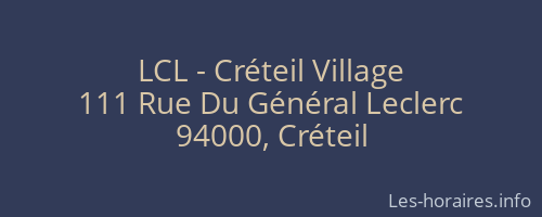 LCL - Créteil Village