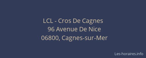 LCL - Cros De Cagnes
