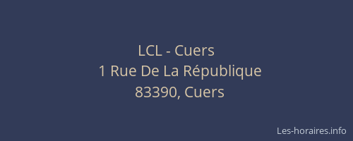 LCL - Cuers