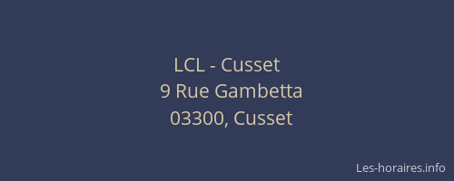 LCL - Cusset