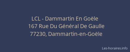 LCL - Dammartin En Goële