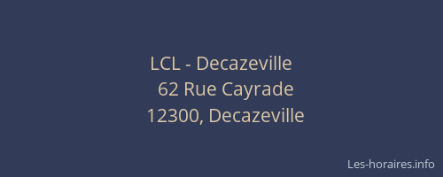 LCL - Decazeville