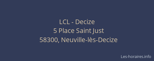 LCL - Decize