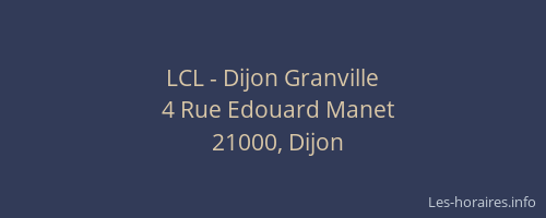 LCL - Dijon Granville