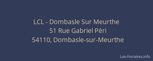 LCL - Dombasle Sur Meurthe