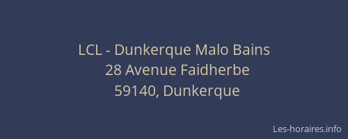 LCL - Dunkerque Malo Bains