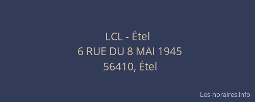 LCL - &Eacute;tel