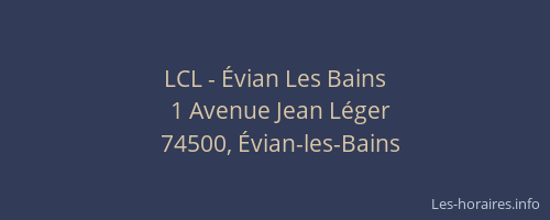 LCL - Évian Les Bains