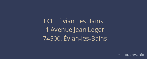 LCL - &Eacute;vian Les Bains