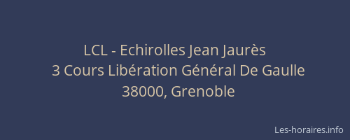 LCL - Echirolles Jean Jaurès