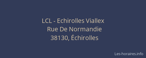 LCL - Echirolles Viallex