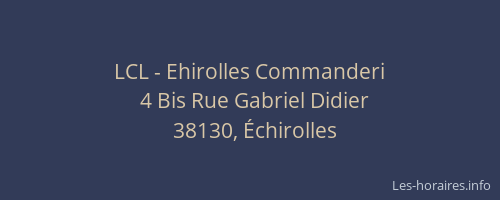 LCL - Ehirolles Commanderi