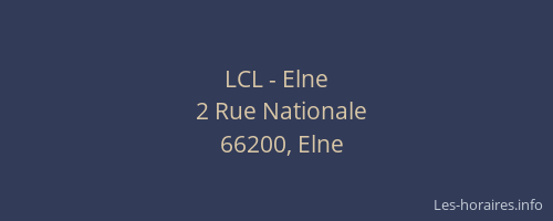 LCL - Elne