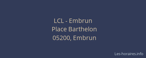 LCL - Embrun