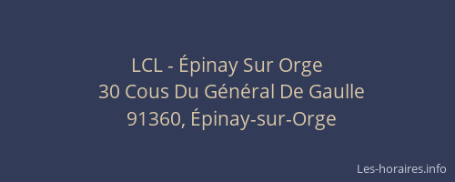 LCL - Épinay Sur Orge